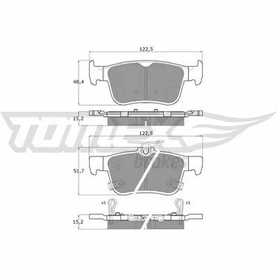 TOMEX BRAKES TX 18-871 Kit Pastiglie Freno, Freno a Disco Compra Adesso