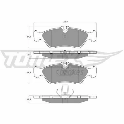 Solo Oggi TOMEX BRAKES TX 11-49 Kit Pastiglie Freno, Freno a Disco
