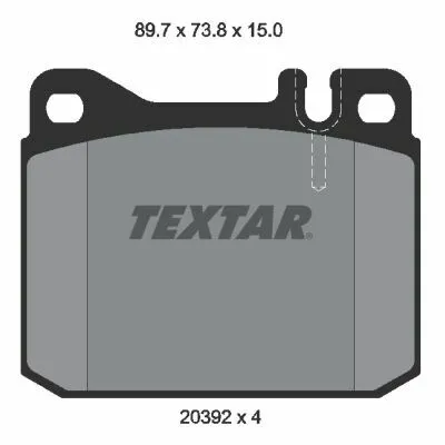 Prezzo Conveniente TEXTAR Q+ 2039204 Kit Pastiglie Freno, Freno a Disco
