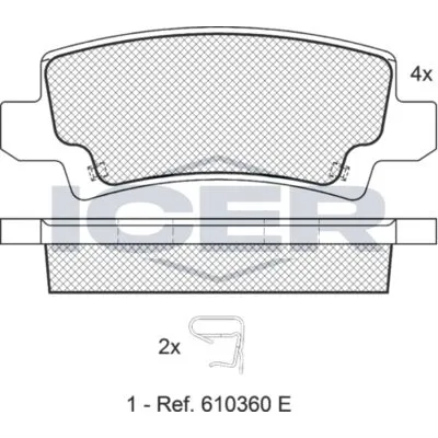 ICER 181514 Kit Pastiglie Freno, Freno a Disco Spedizione Espresso