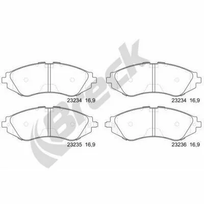 BRECK 23234 00 701 10 Kit Pastiglie Freno, Freno a Disco Compra Adesso
