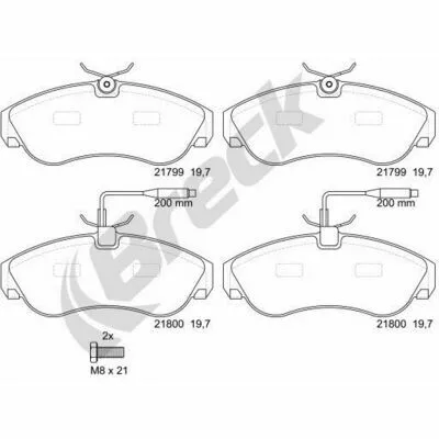 Super Prezzo BRECK 21799 00 703 10 Kit Pastiglie Freno, Freno a Disco