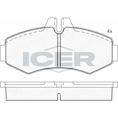 ICER 141288 Kit Pastiglie Freno, Freno a Disco Pagamento Sicuro