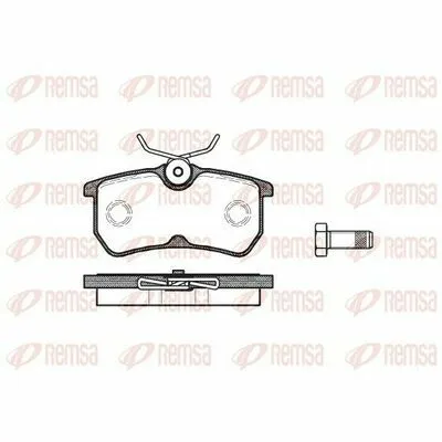Economico REMSA 0693.00 Kit Pastiglie Freno, Freno a Disco