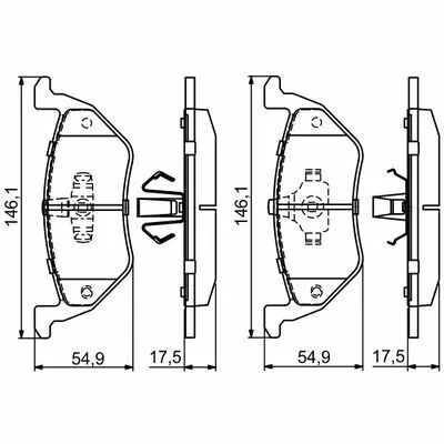 BOSCH 0 986 494 683 Kit Pastiglie Freno, Freno a Disco Popolare