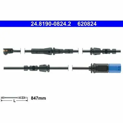 ATE 24.8190-0824.2 Contatto Segnalazione, Usura Past. Freno/mat. d‘Attrito Offerta Speciale