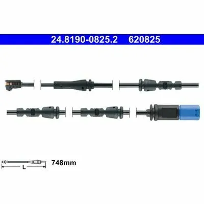 ATE 24.8190-0825.2 Contatto Segnalazione, Usura Past. Freno/mat. d‘Attrito Saldi