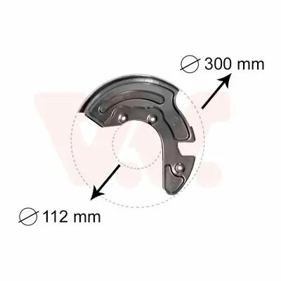 Affare VAN WEZEL 0323372 Lamiera Paraspruzzi, Disco Freno