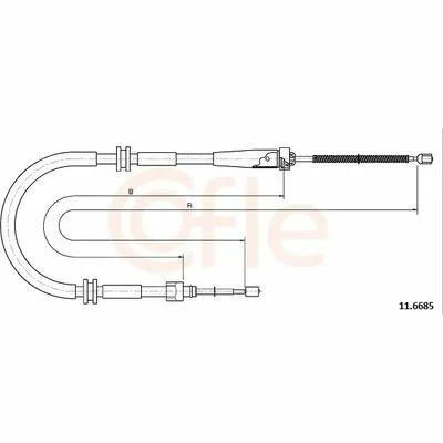 Must-Have COFLE 11.6685 Cavo Comando, Freno Stazionamento