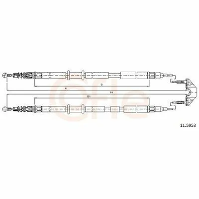 COFLE 11.5953 Cavo Comando, Freno Stazionamento Occasione