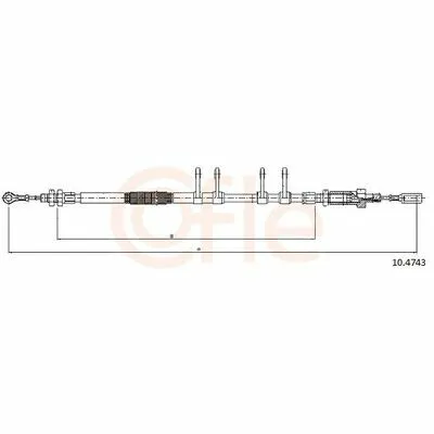 Promo Stagionale COFLE 10.4743 Cavo Comando, Freno Stazionamento