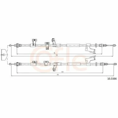COFLE 10.5386 Cavo Comando, Freno Stazionamento Professionale