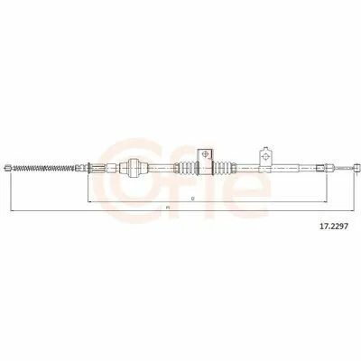 Professionale COFLE 17.2297 Cavo Comando, Freno Stazionamento