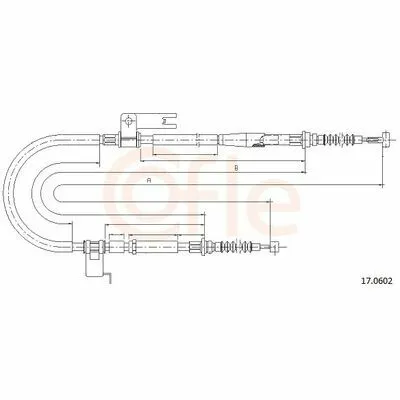Offerta Limitata COFLE 17.0602 Cavo Comando, Freno Stazionamento