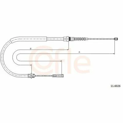 Ultime Pezzi COFLE 11.6026 Cavo Comando, Freno Stazionamento