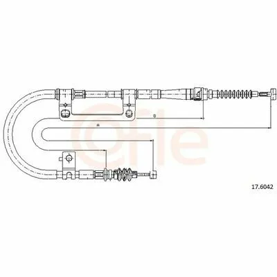 Professionale COFLE 17.6042 Cavo Comando, Freno Stazionamento