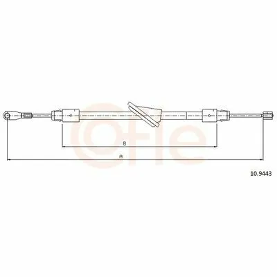 COFLE 10.9443 Cavo Comando, Freno Stazionamento Prezzo Di Fabbrica