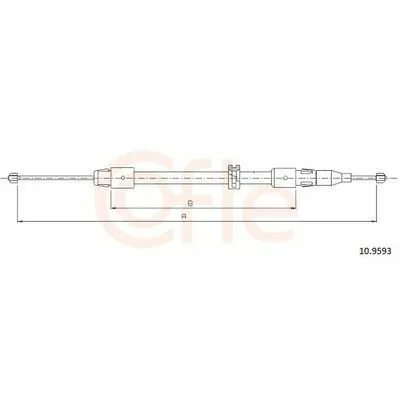 Spedizione Espresso COFLE 10.9593 Cavo Comando, Freno Stazionamento