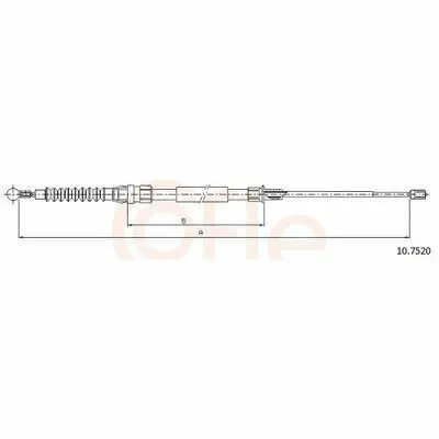 Esclusivo COFLE 10.7520 Cavo Comando, Freno Stazionamento