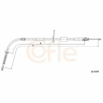 Prezzo Scontato COFLE 10.4309 Cavo Comando, Freno Stazionamento