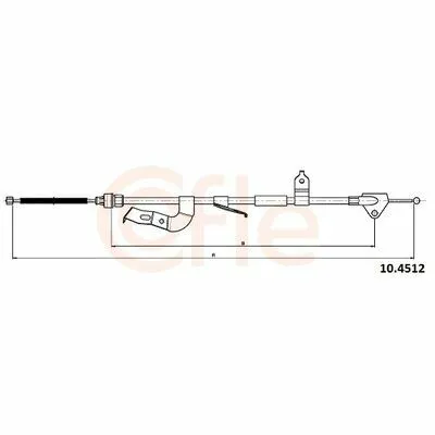 Ultime Pezzi COFLE 10.4512 Cavo Comando, Freno Stazionamento