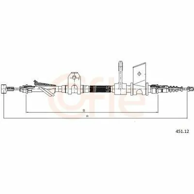Prezzo Di Fabbrica COFLE 451.12 Cavo Comando, Freno Stazionamento