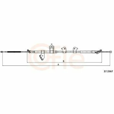 Promozione Esclusiva COFLE 17.1567 Cavo Comando, Freno Stazionamento