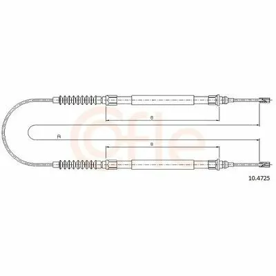 Must-Have COFLE 10.4725 Cavo Comando, Freno Stazionamento