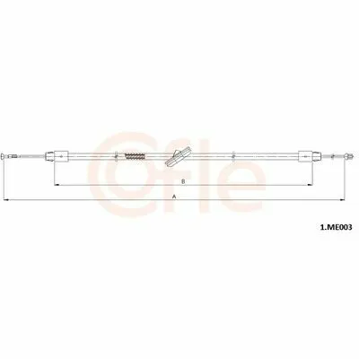COFLE 1.ME003 Cavo Comando, Freno Stazionamento Nuova Collezione