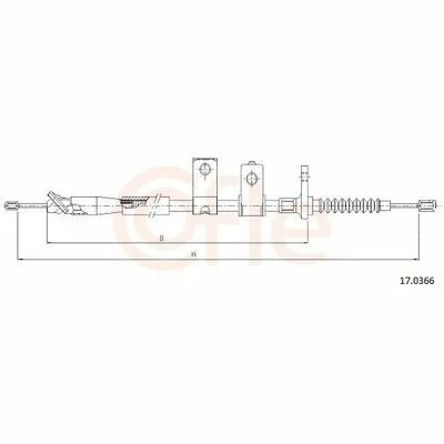Reso Gratuito COFLE 17.0366 Cavo Comando, Freno Stazionamento