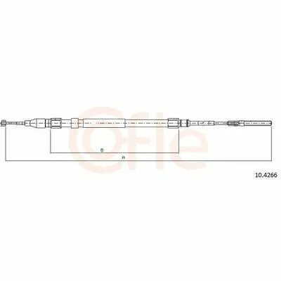 Consegna Rapida COFLE 10.4266 Cavo Comando, Freno Stazionamento