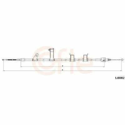 COFLE 1.KI002 Cavo Comando, Freno Stazionamento Ultime Pezzi