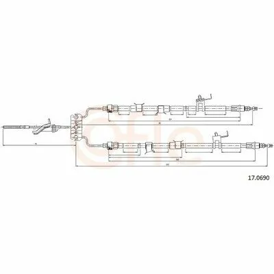 Offerta Speciale COFLE 17.0690 Cavo Comando, Freno Stazionamento