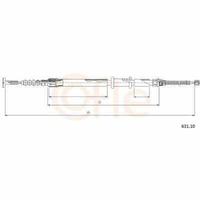 Di Tendenza COFLE 631.10 Cavo Comando, Freno Stazionamento