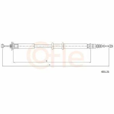 Ultime Pezzi COFLE 631.21 Cavo Comando, Freno Stazionamento