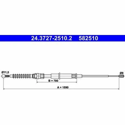 ATE 24.3727-2510.2 Cavo Comando, Freno Stazionamento Ultimissimo Modello