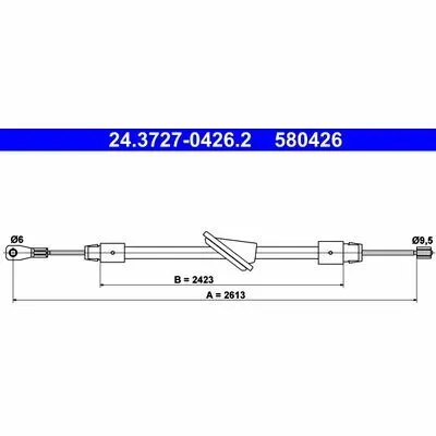 Super Prezzo ATE 24.3727-0426.2 Cavo Comando, Freno Stazionamento