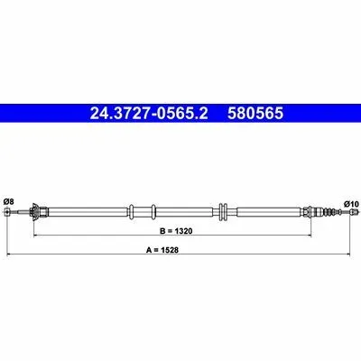 Promo Stagionale ATE 24.3727-0565.2 Cavo Comando, Freno Stazionamento