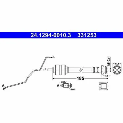 Miglior Prezzo ATE 24.1294-0010.3 Flessibile del Freno