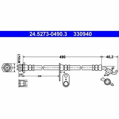 Economico ATE 24.5273-0490.3 Flessibile del Freno