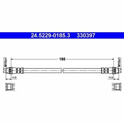 ATE 24.5229-0185.3 Flessibile del Freno Super Prezzo