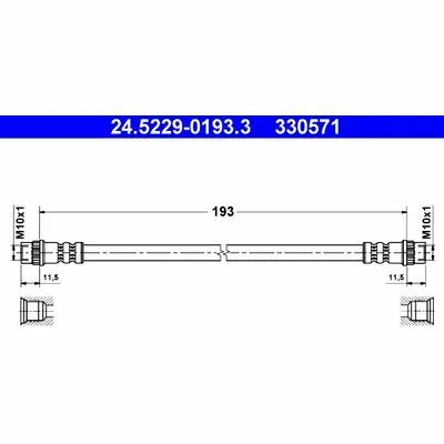 ATE 24.5229-0193.3 Flessibile del Freno Offerta Limitata