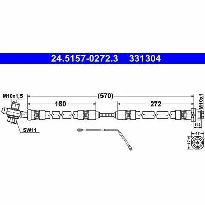 ATE 24.5157-0272.3 Flessibile del Freno Economico