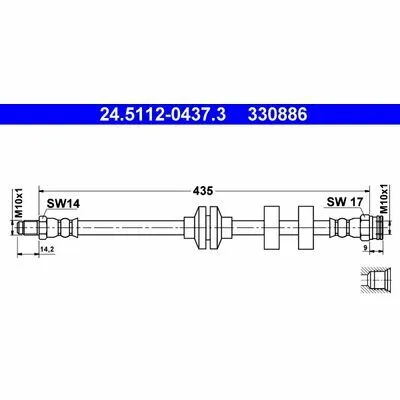 Promozione Esclusiva ATE 24.5112-0437.3 Flessibile del Freno