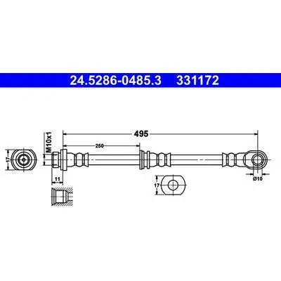 Offerta Limitata ATE 24.5286-0485.3 Flessibile del Freno