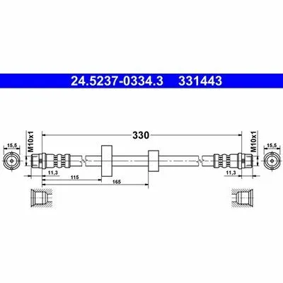 Occasione ATE 24.5237-0334.3 Flessibile del Freno
