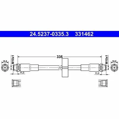 ATE 24.5237-0335.3 Flessibile del Freno Super Prezzo