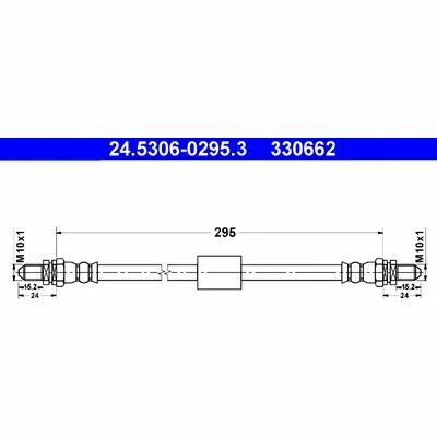 ATE 24.5306-0295.3 Flessibile del Freno Offerta Lampo
