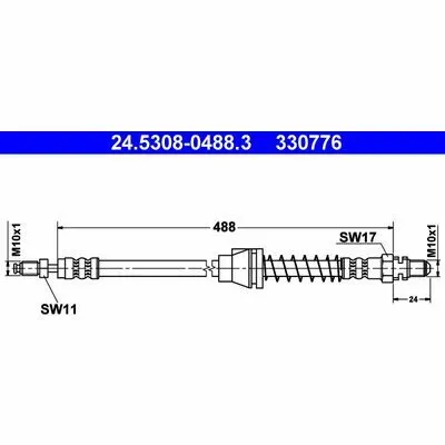 Compra Oggi Stesso ATE 24.5308-0488.3 Flessibile del Freno