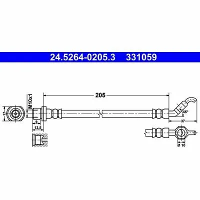 Super Prezzo ATE 24.5264-0205.3 Flessibile del Freno